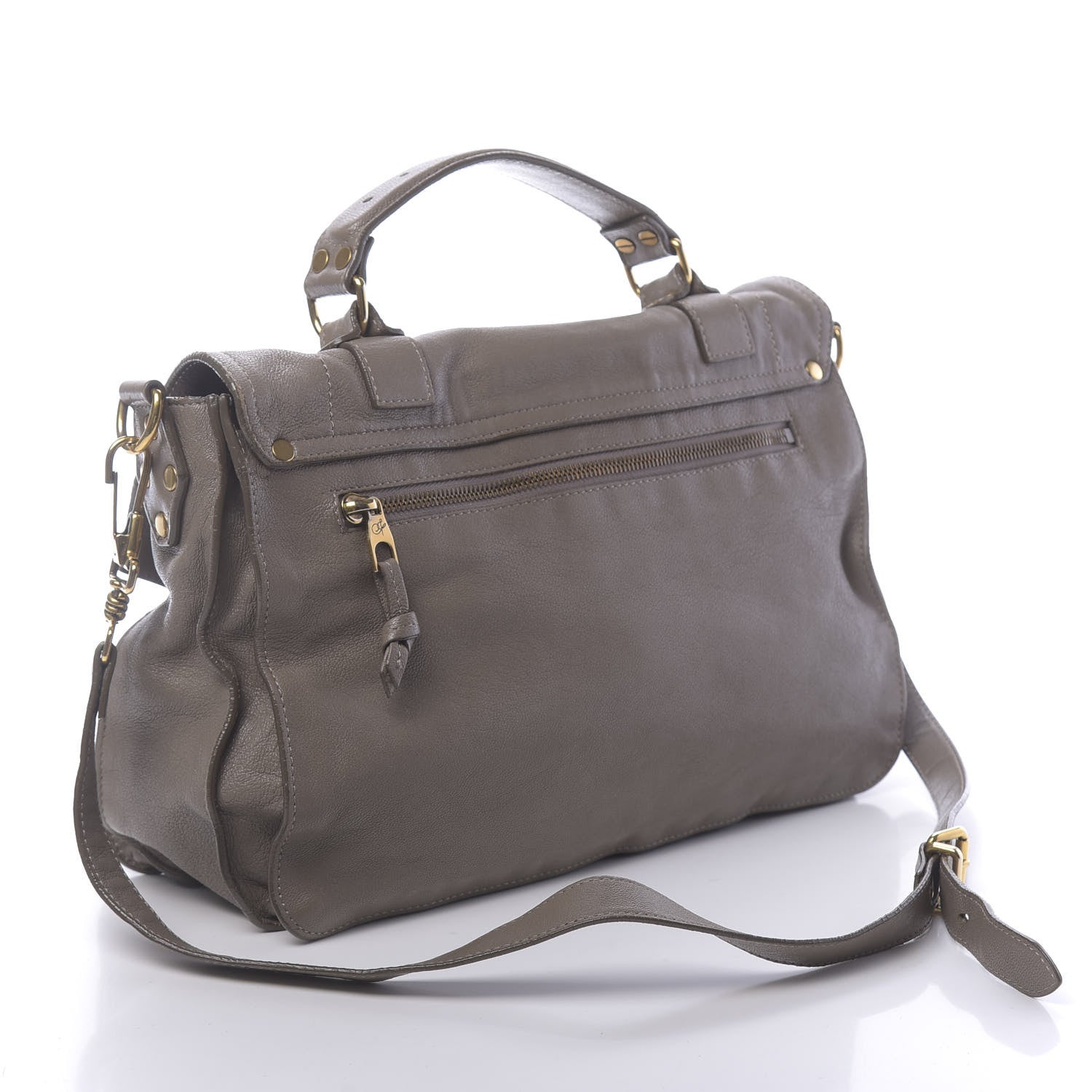 Proenza Schouler Lambskin PS1 Medium Satchel Smoke 3 of 19