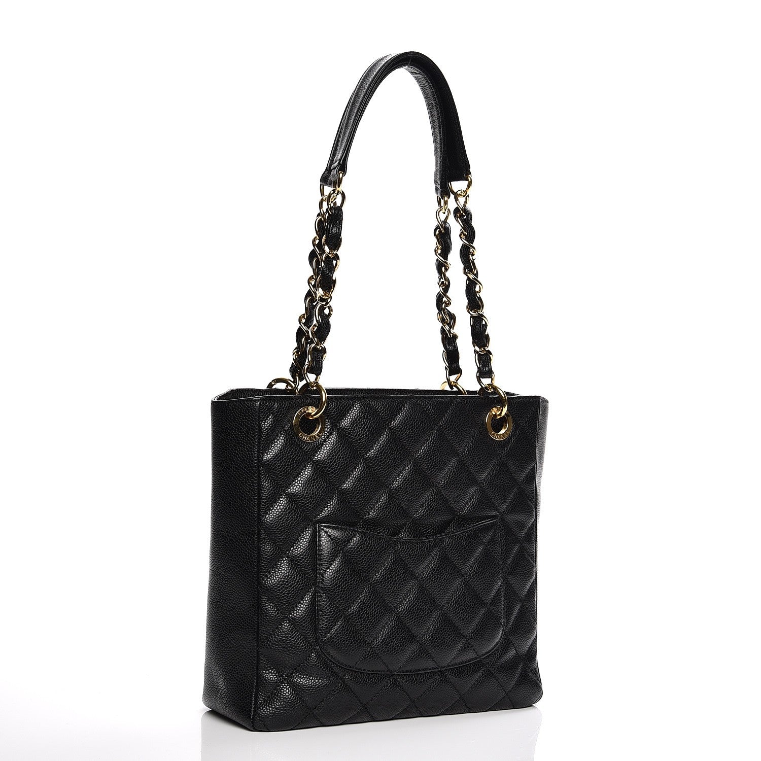 Chanel Caviar Quilted Petit Shopping Tote PST Black 3 of 13