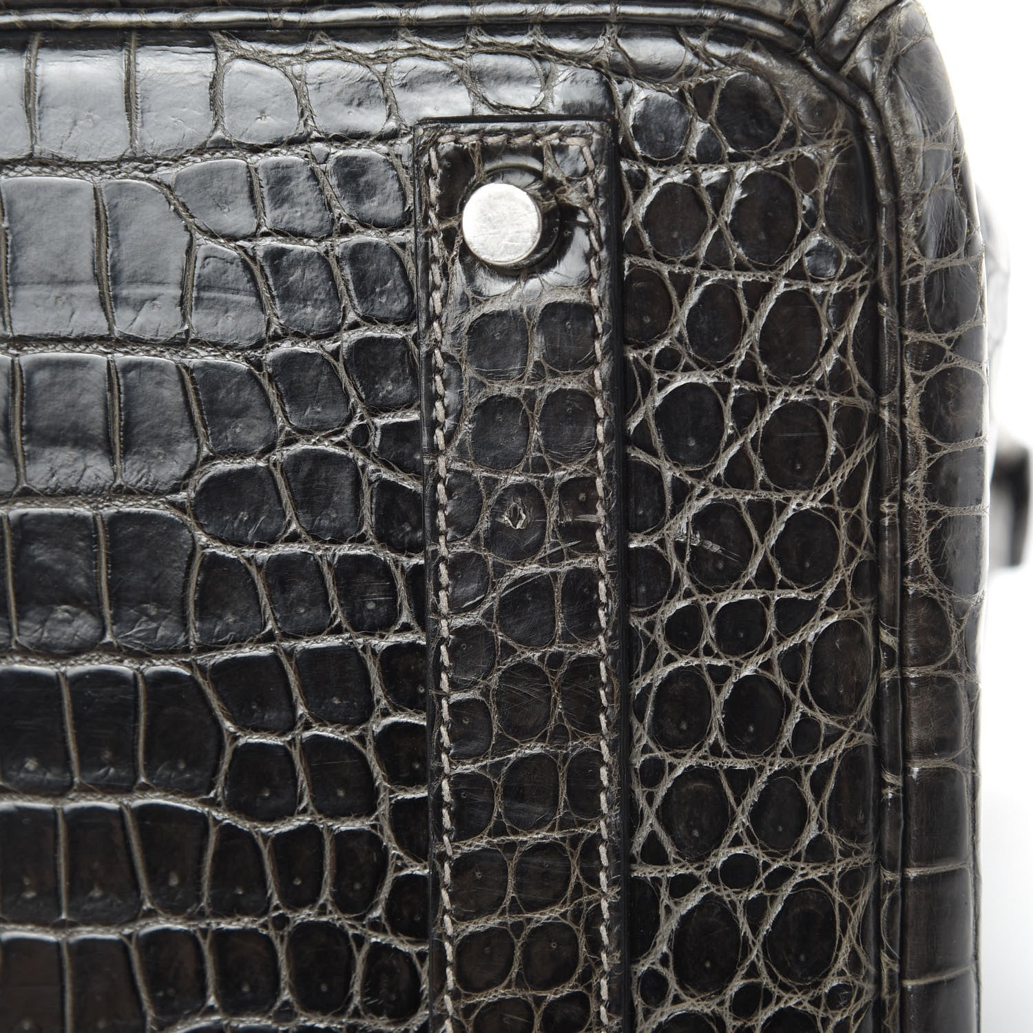 Hermes Shiny Porosus Crocodile Birkin 40 Graphite 45 of 45