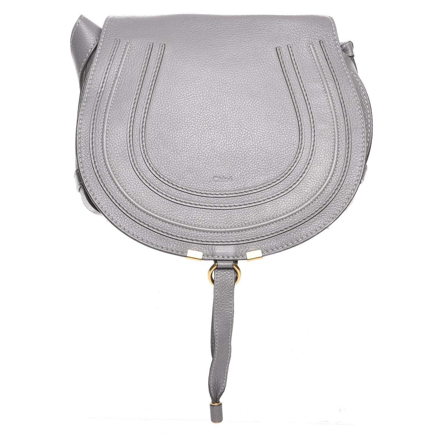 Chloe Calfskin Medium Marcie Round Crossbody Bag Cashmere Grey 1 of 8