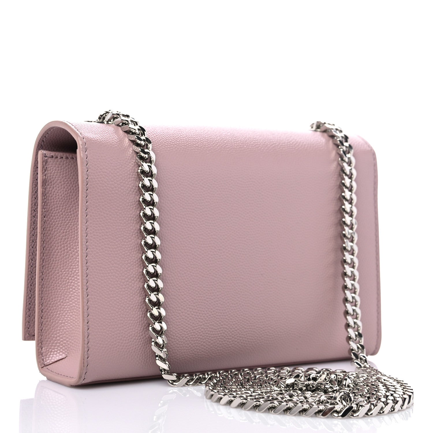 Saint Laurent Grain De Poudre Small Classic Monogram Kate Satchel Old Rose 2 of 8