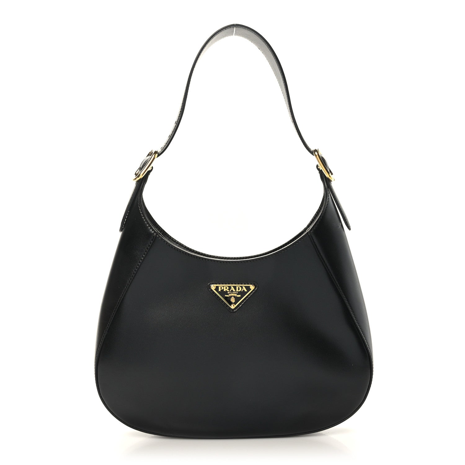 Prada Box Calfskin Shoulder Bag Black 1 of 8