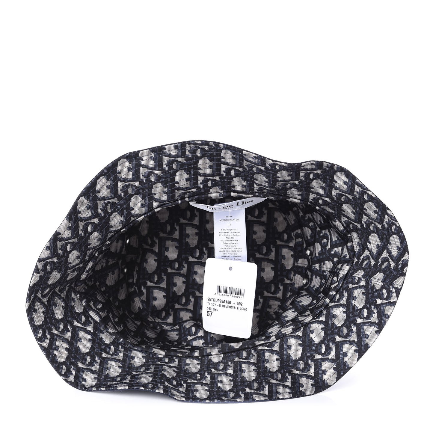 Oblique Reversible Teddy-D Brim Bucket Hat 57 Blue