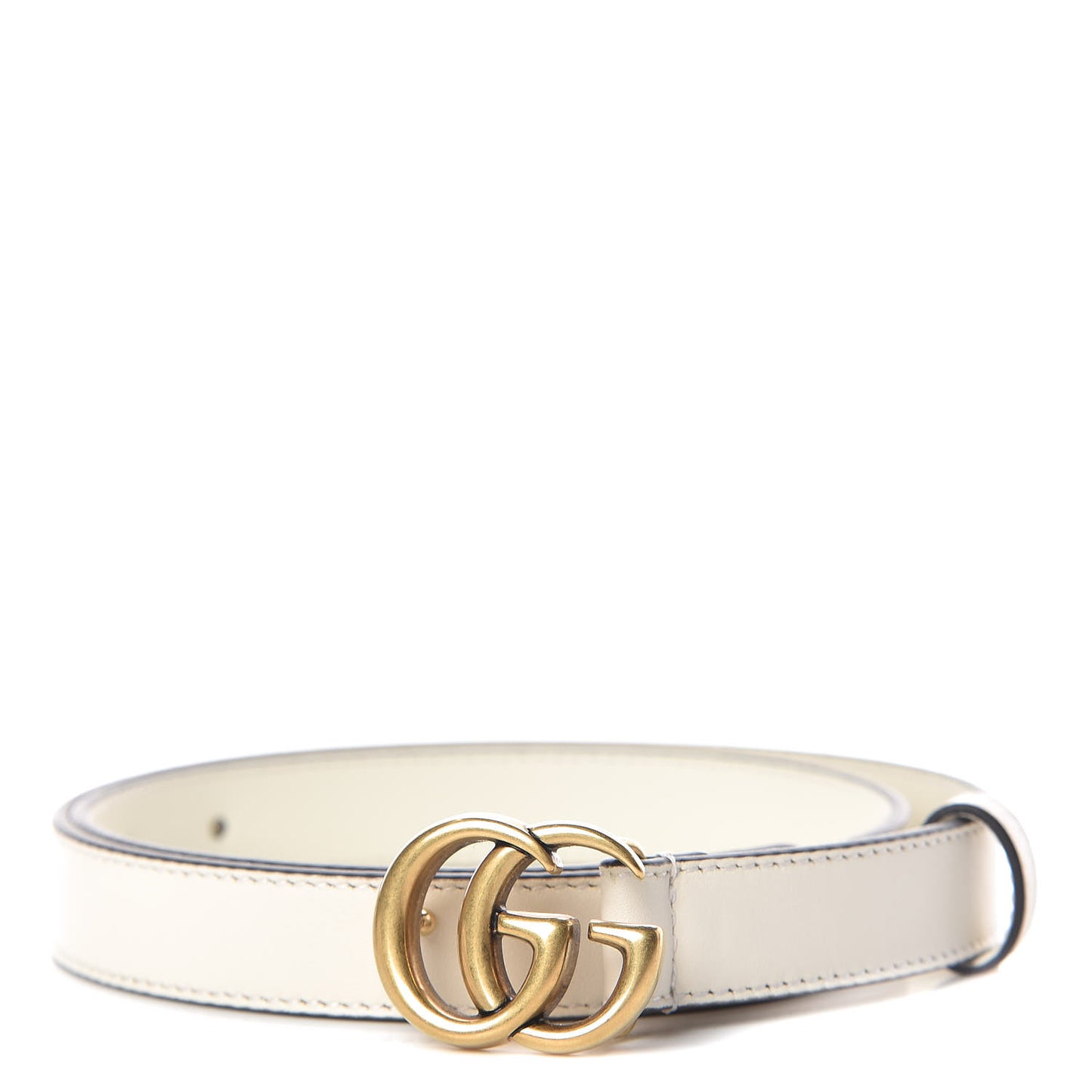 Calfskin Double G 20mm Belt 75 30 Mystic White