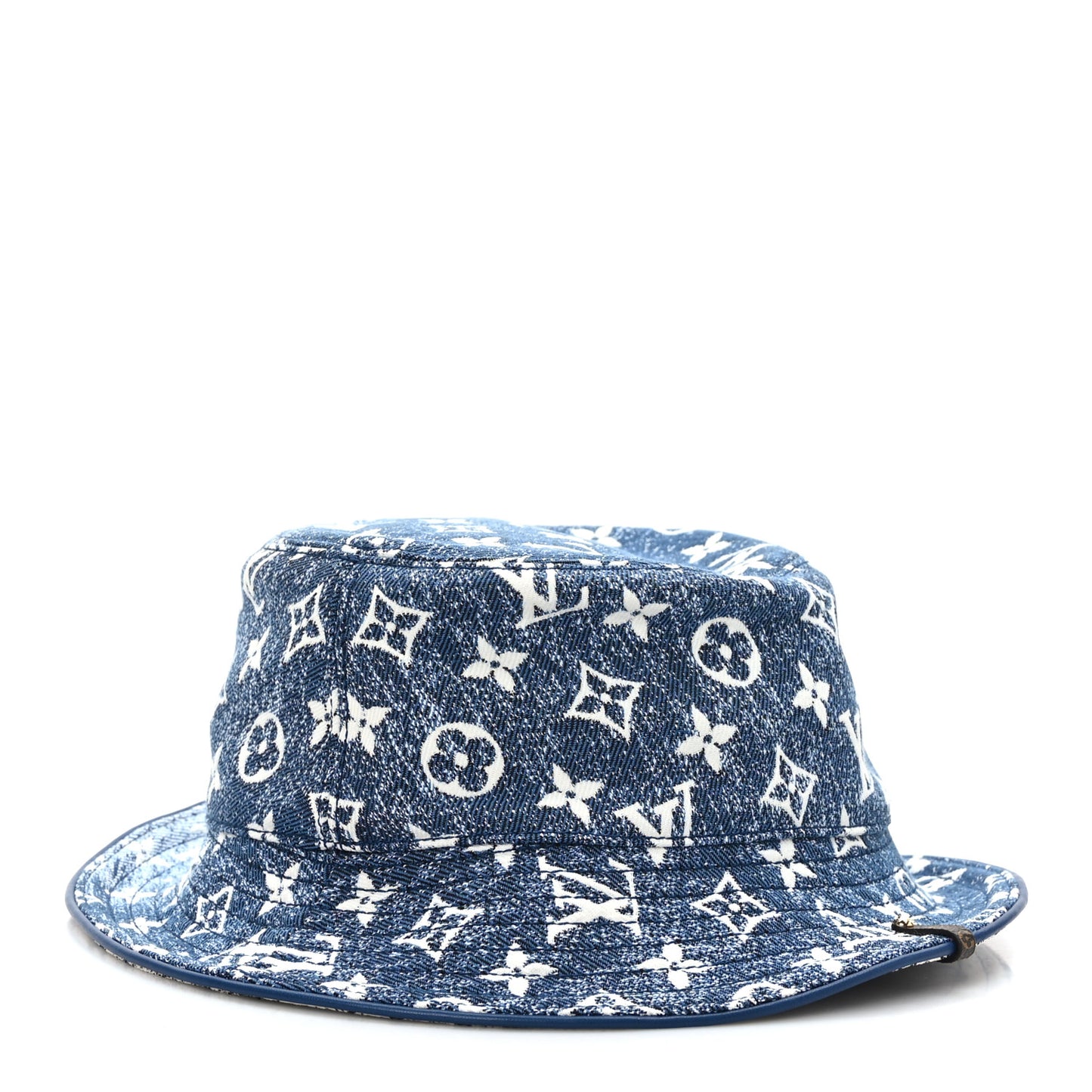 Monogram Denim Jacquard Bob Bucket Hat M Blue