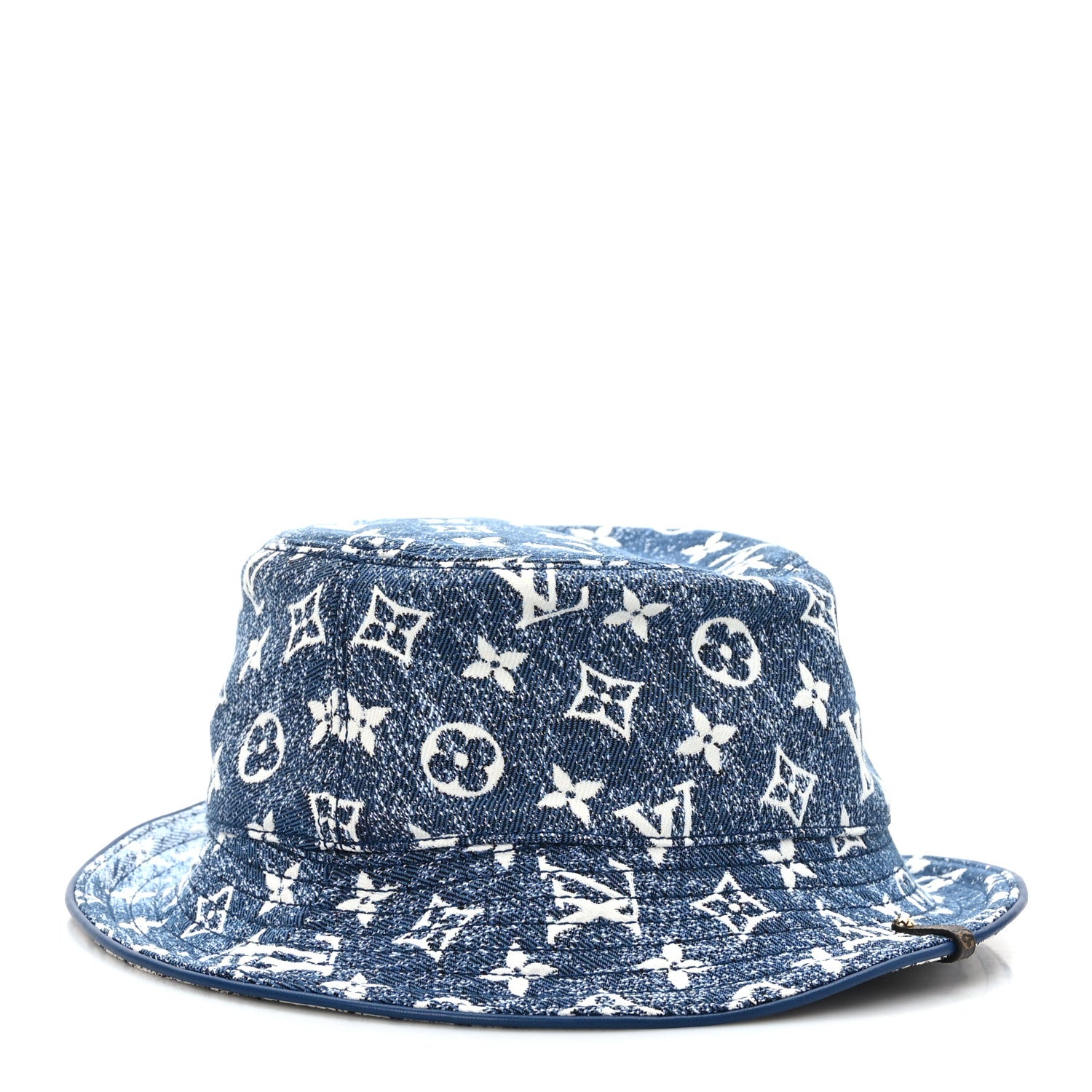 Louis Vuitton Monogram Denim Jacquard Bob Bucket Hat M Blue 4 of 7