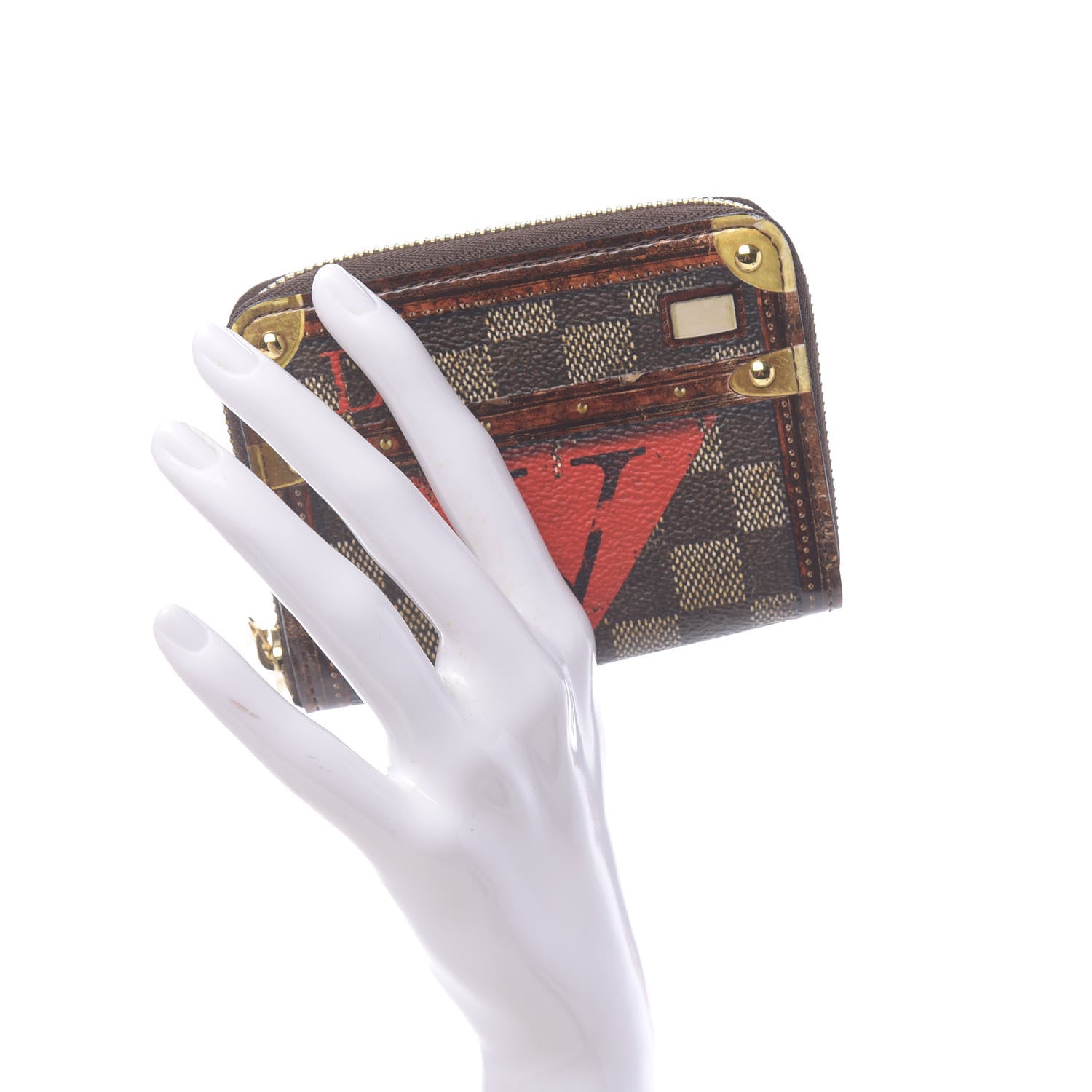 Louis Vuitton Transformed Damier Ebene Time Trunk Zippy Coin Purse 2 of 7