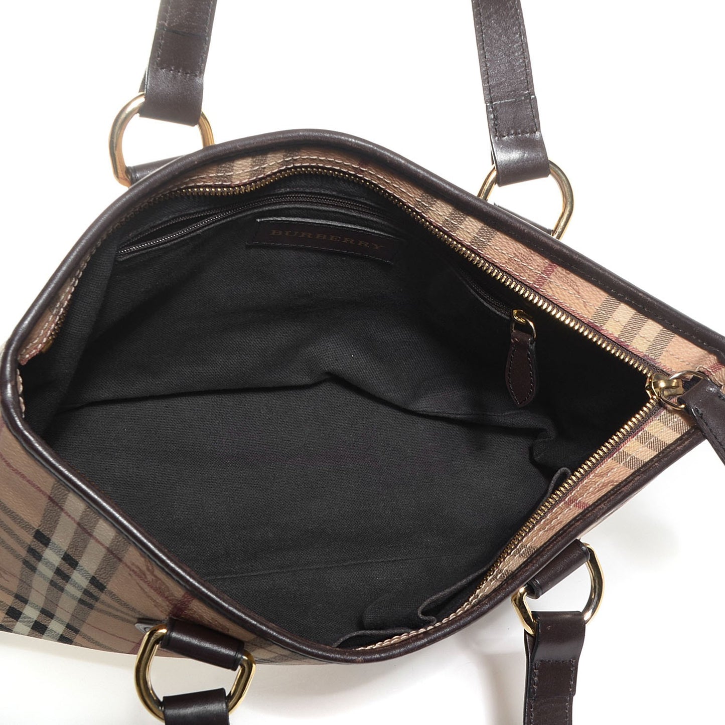 Haymarket Check Medium Tote Chocolate