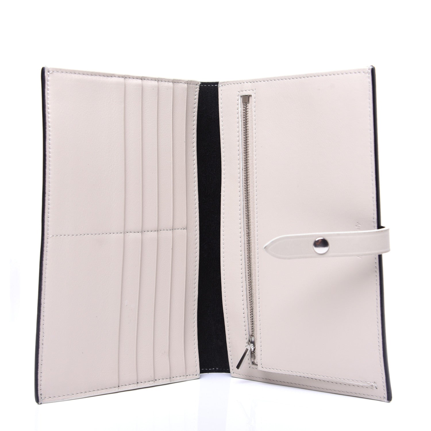 Celine Grained Calfskin Large Multifunction Strap Wallet Black Chalk 5 of 11