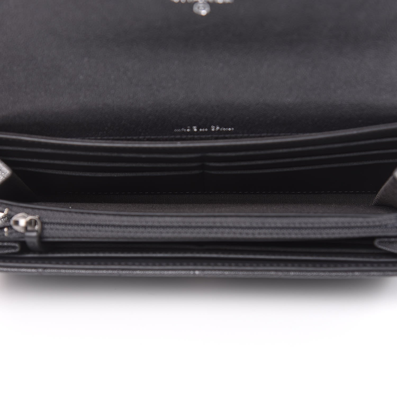 Chanel Caviar Quilted Large Boy Gusset Flap Wallet Charcoal 5 of 10