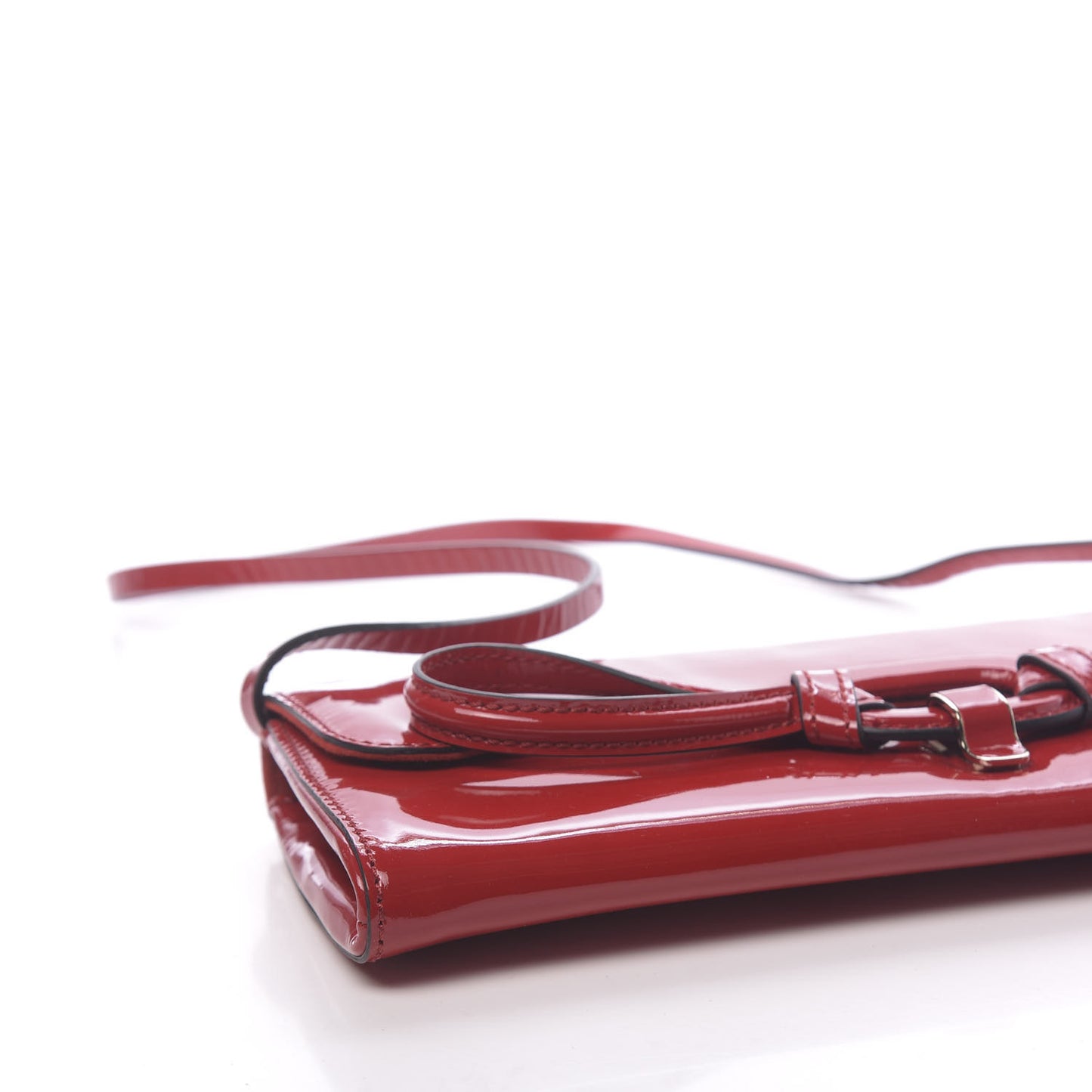 Patent Convertible Clutch Red