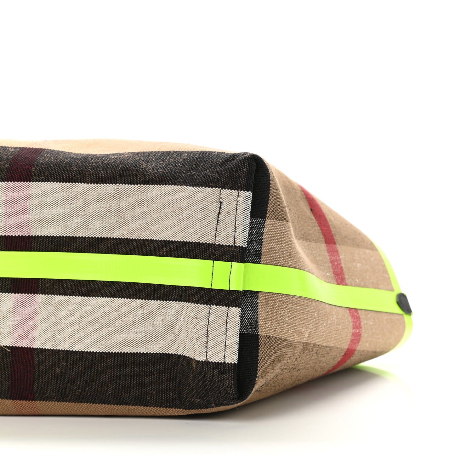 Canvas Mega Check The Giant Reversible Tote Black Neon Yellow