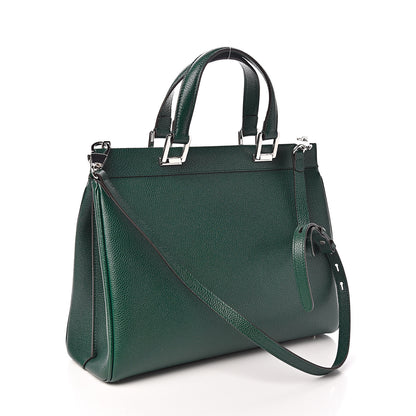 Gucci Grainy Calfskin Medium Zumi Top Handle Bag Vintage Green 2 of 9