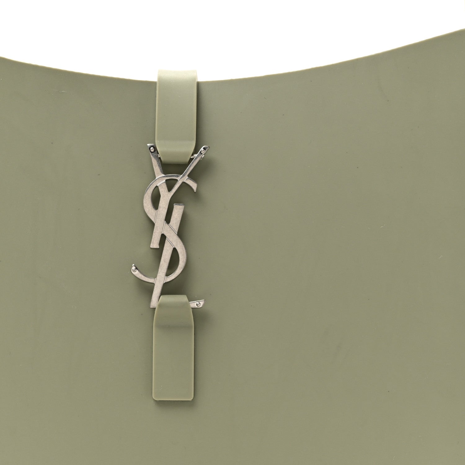 Saint Laurent Soft Rubber Small Le 5 A 7 Hobo Seagrass 7 of 9
