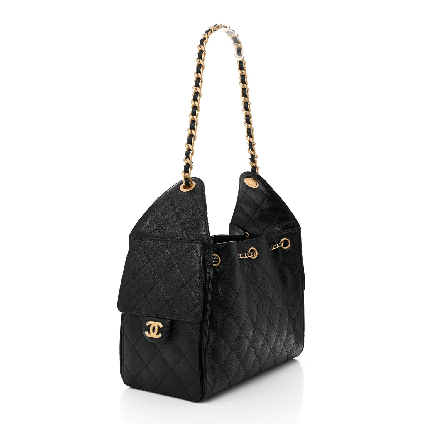 Caviar Quilted Small Chanel 25 Handbag Black