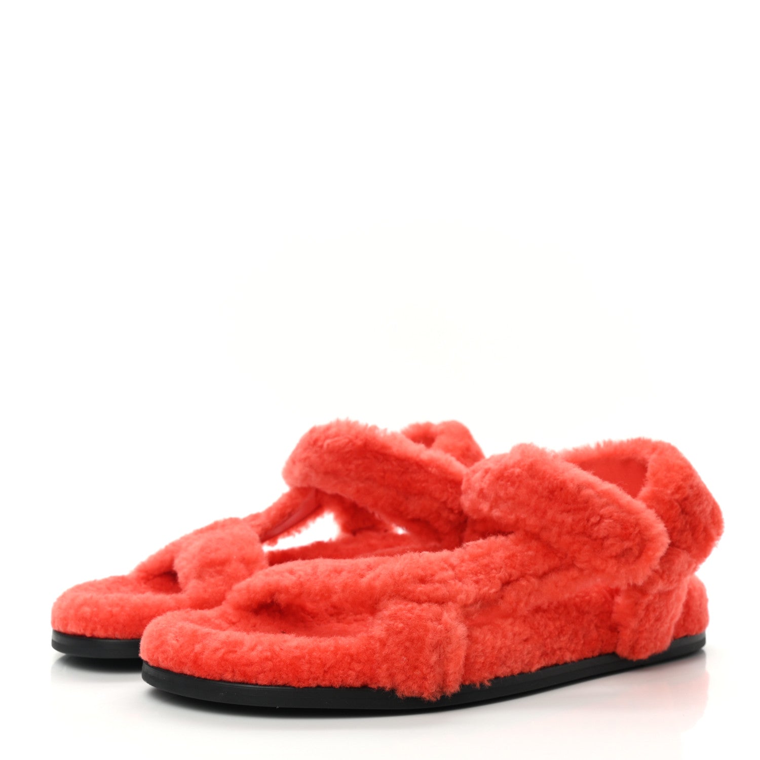 Fendi Shearling FF Fendi Feel Sandals 41 Georgia Georgia Scuro 3 of 8