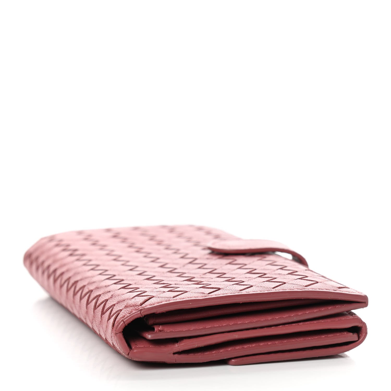 Bottega Veneta Nappa Intrecciato Continental Snap Wallet Corallo 4 of 15