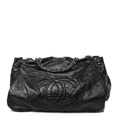 Chanel Vinyl XL Rock and Chain Flap Black 1 of 10