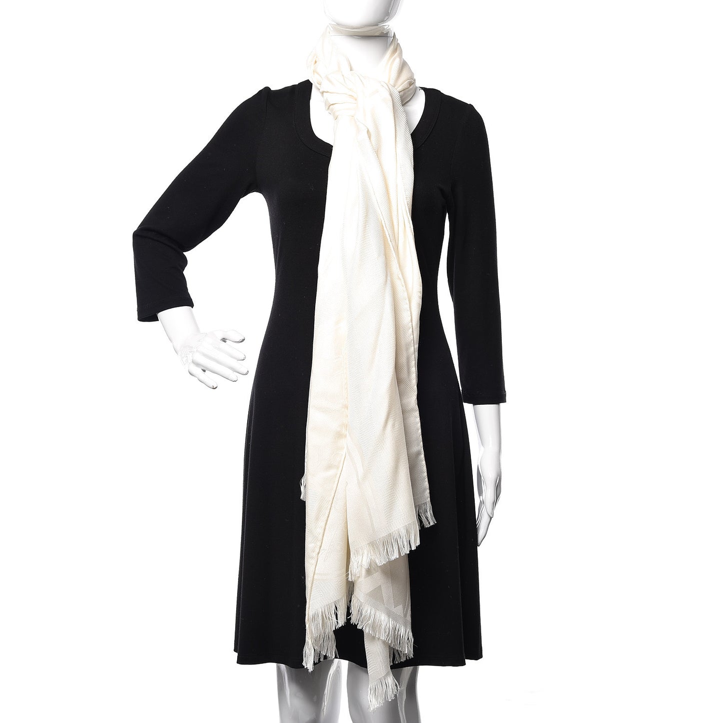 Cashmere Silk New Libris Confettis D'Ex Stole Ivory