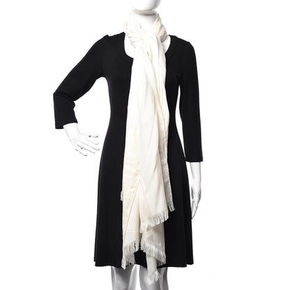 Hermes Cashmere Silk New Libris Confettis D'Ex Stole Ivory 2 of 5