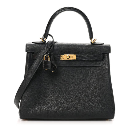 Hermes Togo Lizard Kelly Retourne Touch 25 Black 1 of 11
