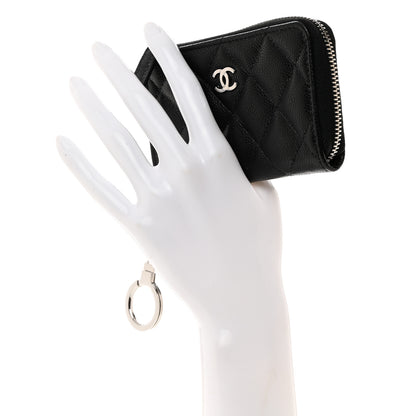 Chanel Caviar Quilted Zipped Key Holder Case Black 2 of 8