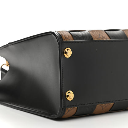 Louis Vuitton Calfskin Monogram Damier Tressage City Steamer PM Black 7 of 10