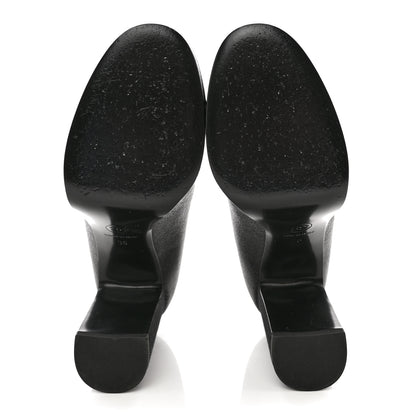 Chanel Lambskin Patent Cap Toe Mary Jane Platform Pumps 35 Black 5 of 10