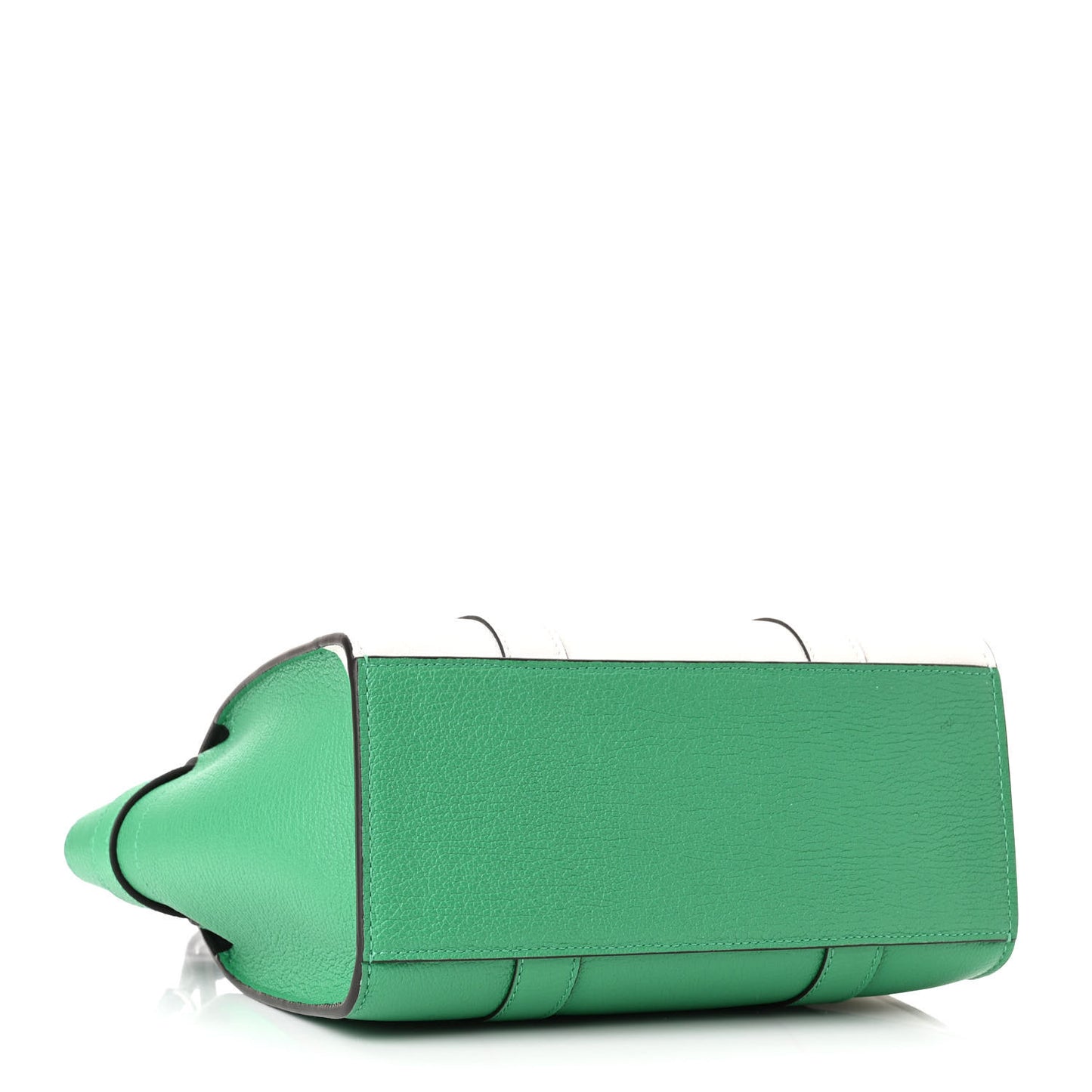 Small Classic Silky Calfskin Mini Zipped Bayswater Lawn Green White Mulberry Green