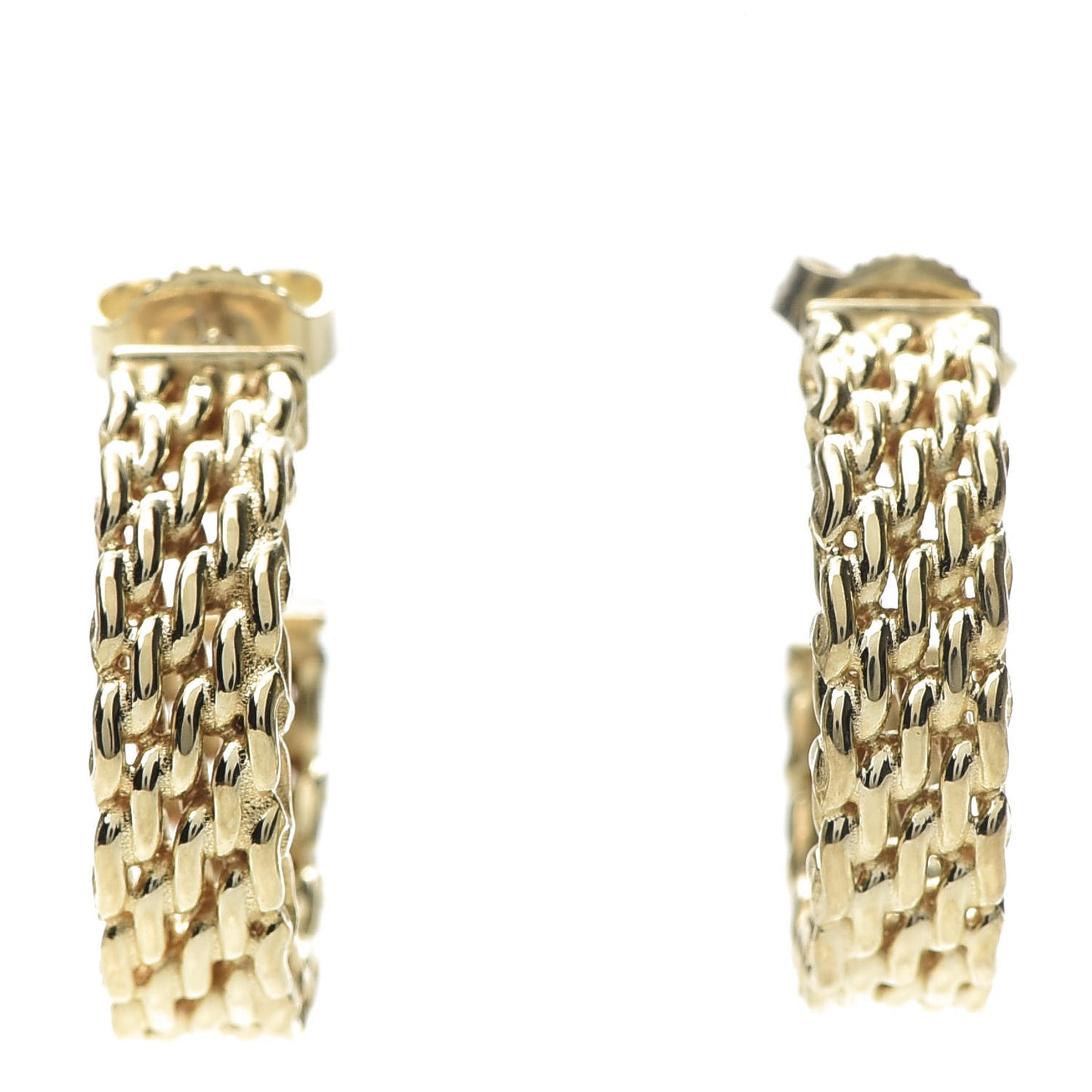 18K Yellow Gold Small Somerset Mesh Hoop Earrings