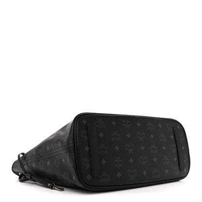 MCM Visetos Medium Liz Reversible Shopper Tote Black 8 of 17