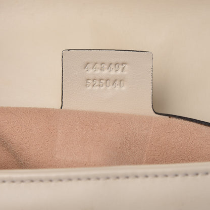 Gucci Calfskin Matelasse Small GG Marmont Shoulder Bag White 8 of 11