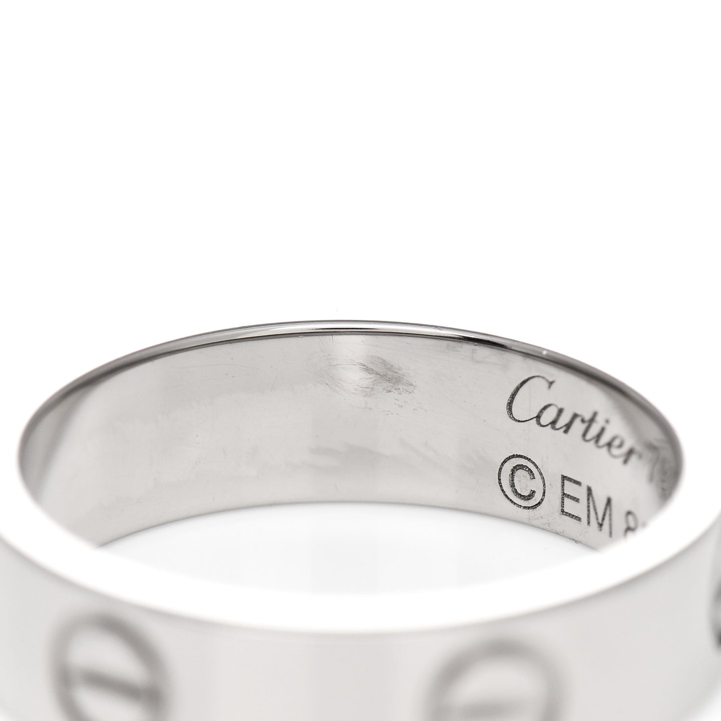 18K White Gold 5.5mm LOVE Ring 54 7