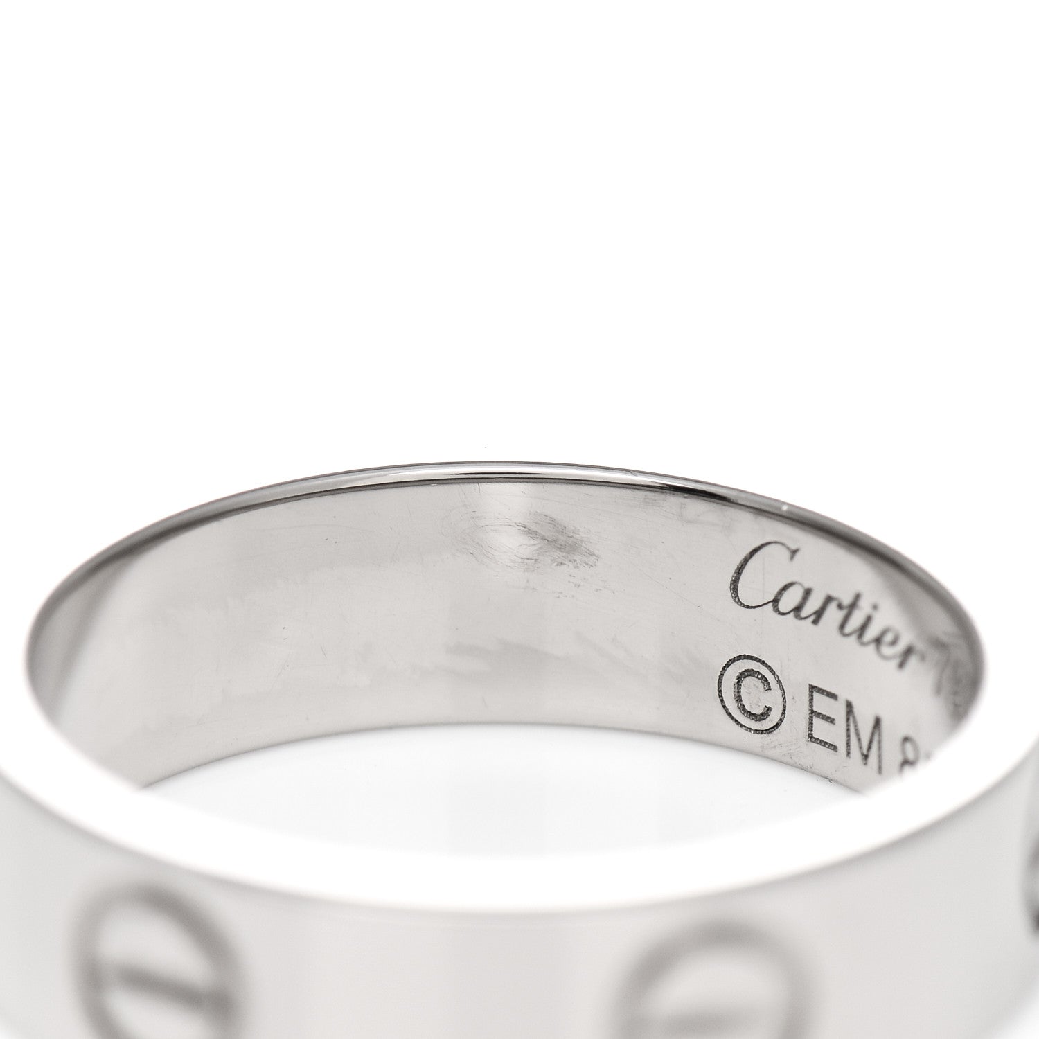 Cartier 18K White Gold 5.5mm LOVE Ring 54 7 6 of 6
