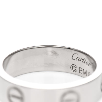 Cartier 18K White Gold 5.5mm LOVE Ring 54 7 6 of 6