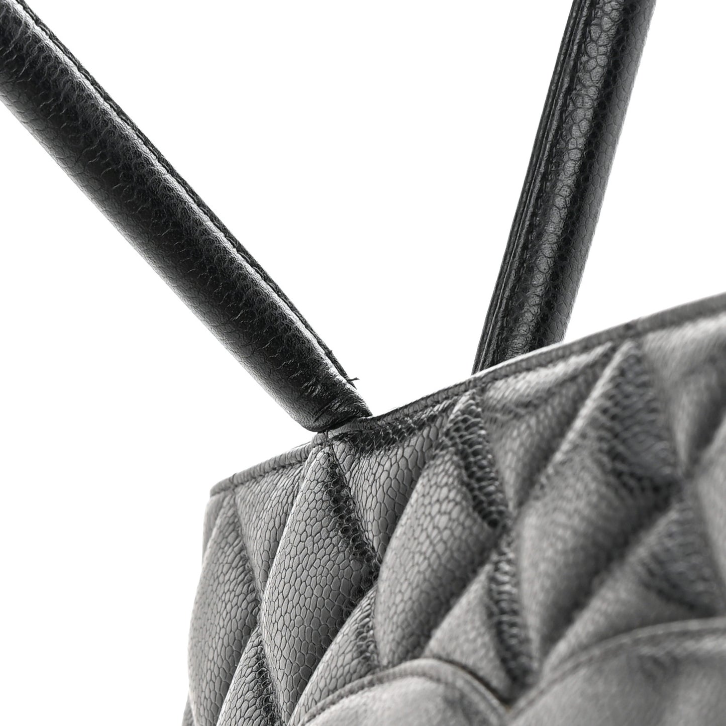 Caviar Quilted Medallion Tote Black