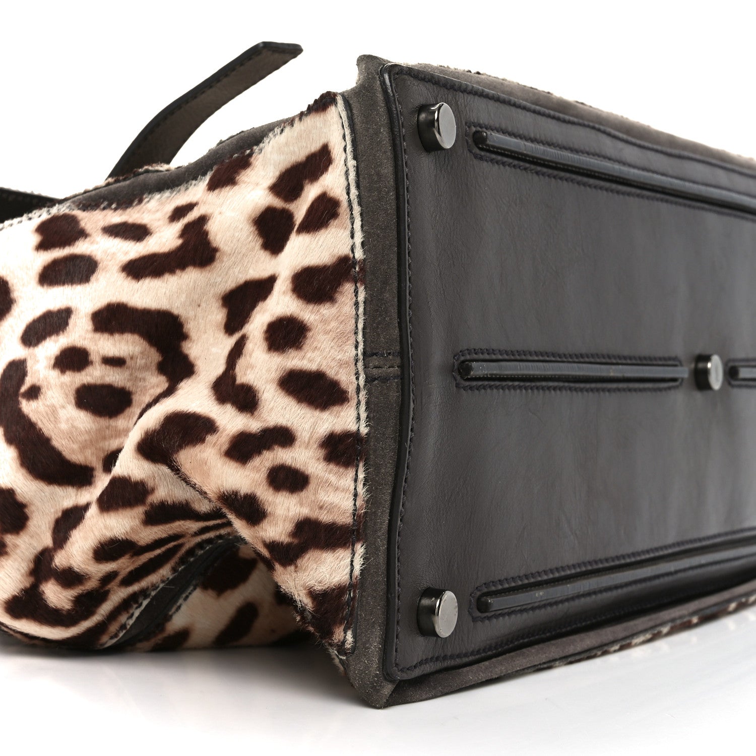 Saint Laurent Pony Hair Leopard Suede Calfskin Print Large Muse Two Brown 9 of 10