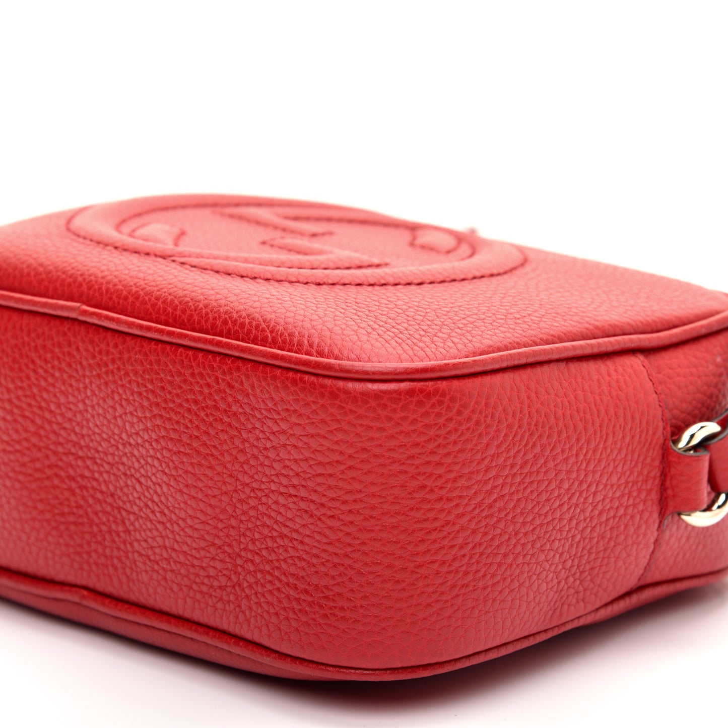 Pebbled Calfskin Small Soho Disco Bag Tabasco Red