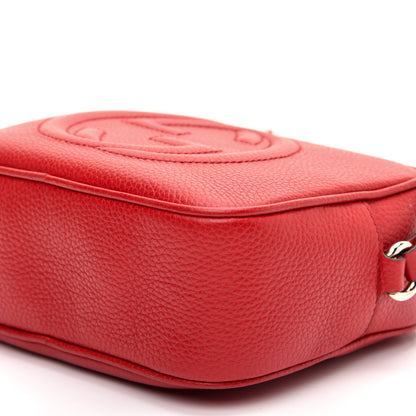 Gucci Pebbled Calfskin Small Soho Disco Bag Tabasco Red 7 of 10