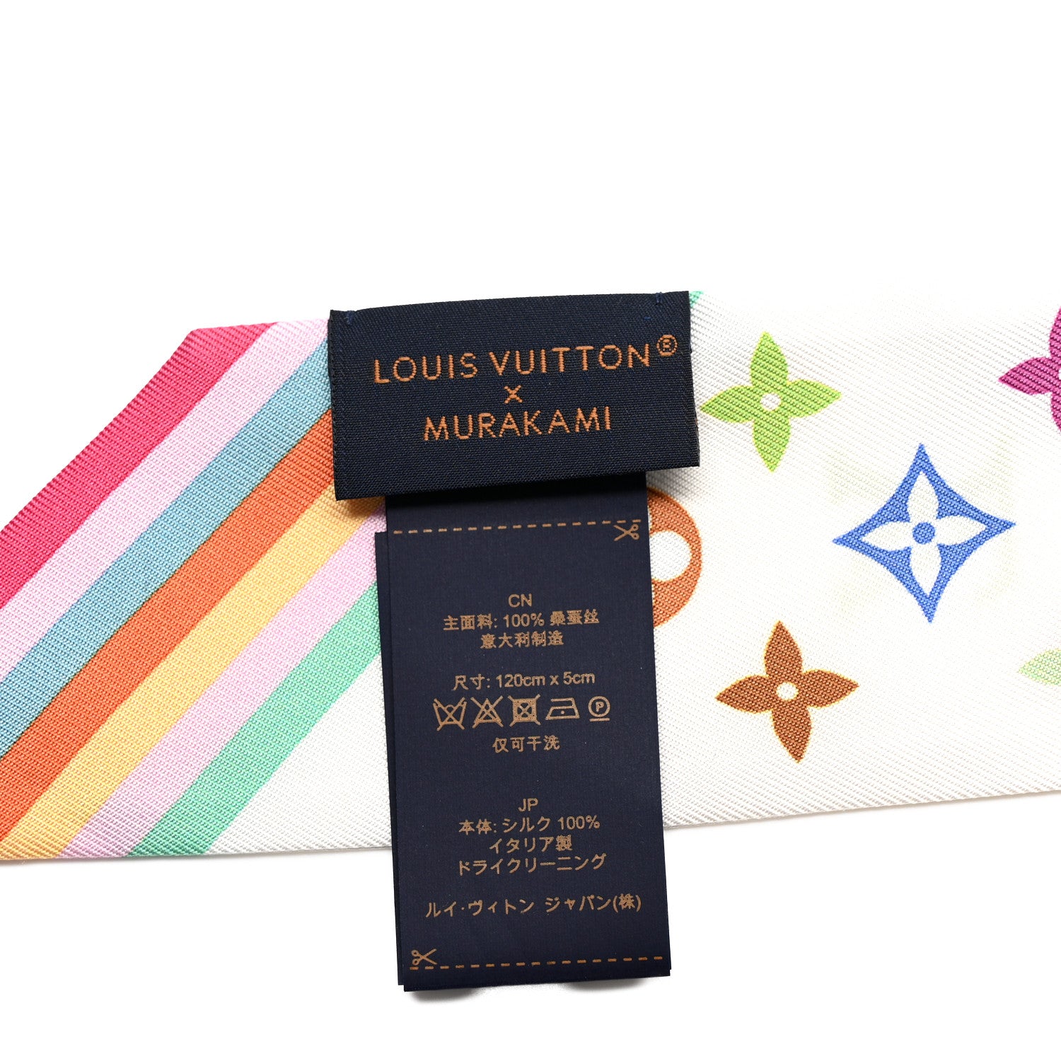 Louis Vuitton LV X TM Silk Monogram Multicolor BB Bandeau White 3 of 3