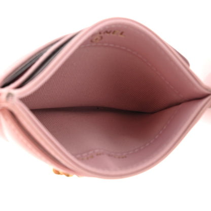 Chanel Lambskin Quilted Chanel 19 Card Holder Light Pink 5 of 9