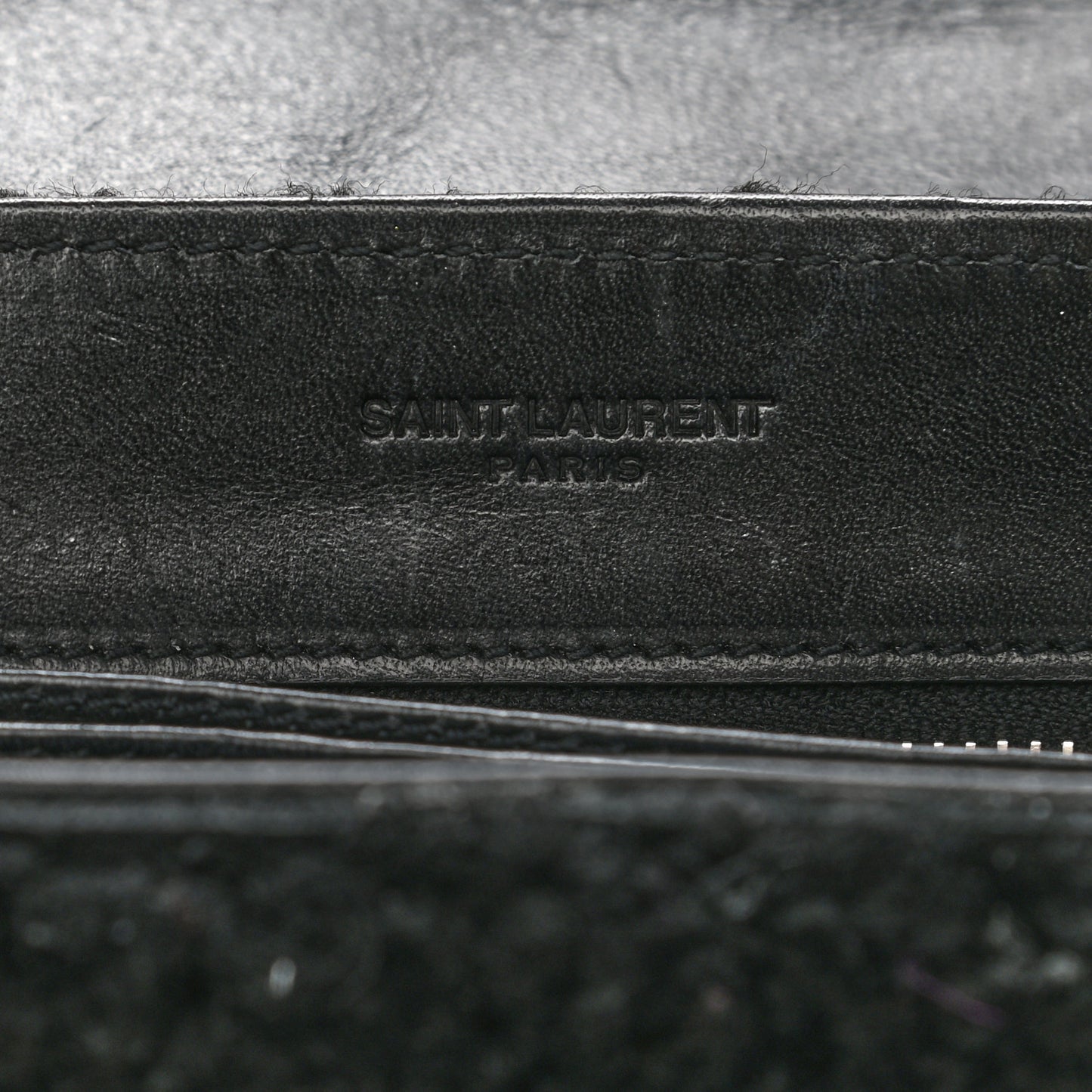 Shearling Toy Loulou Shoulder Bag Black