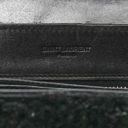 Saint Laurent Shearling Toy Loulou Shoulder Bag Black 6 of 11