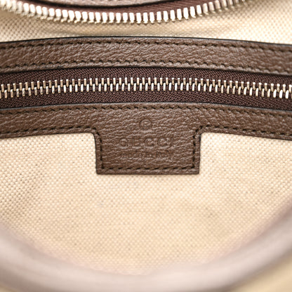 Gucci GG Supreme Monogram Textured Calfskin Web Large Attache Shoulder Bag Beige Ebony New Acero 8 of 11