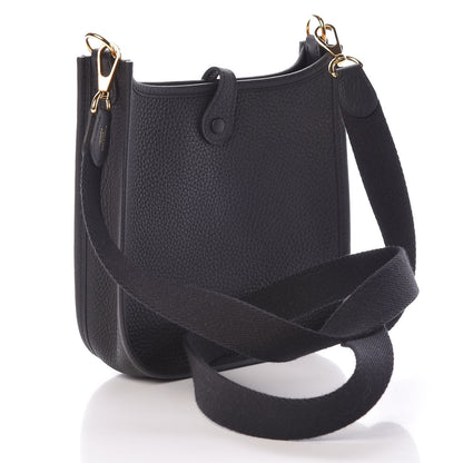 Hermes Taurillon Clemence Evelyne TPM Black 3 of 11