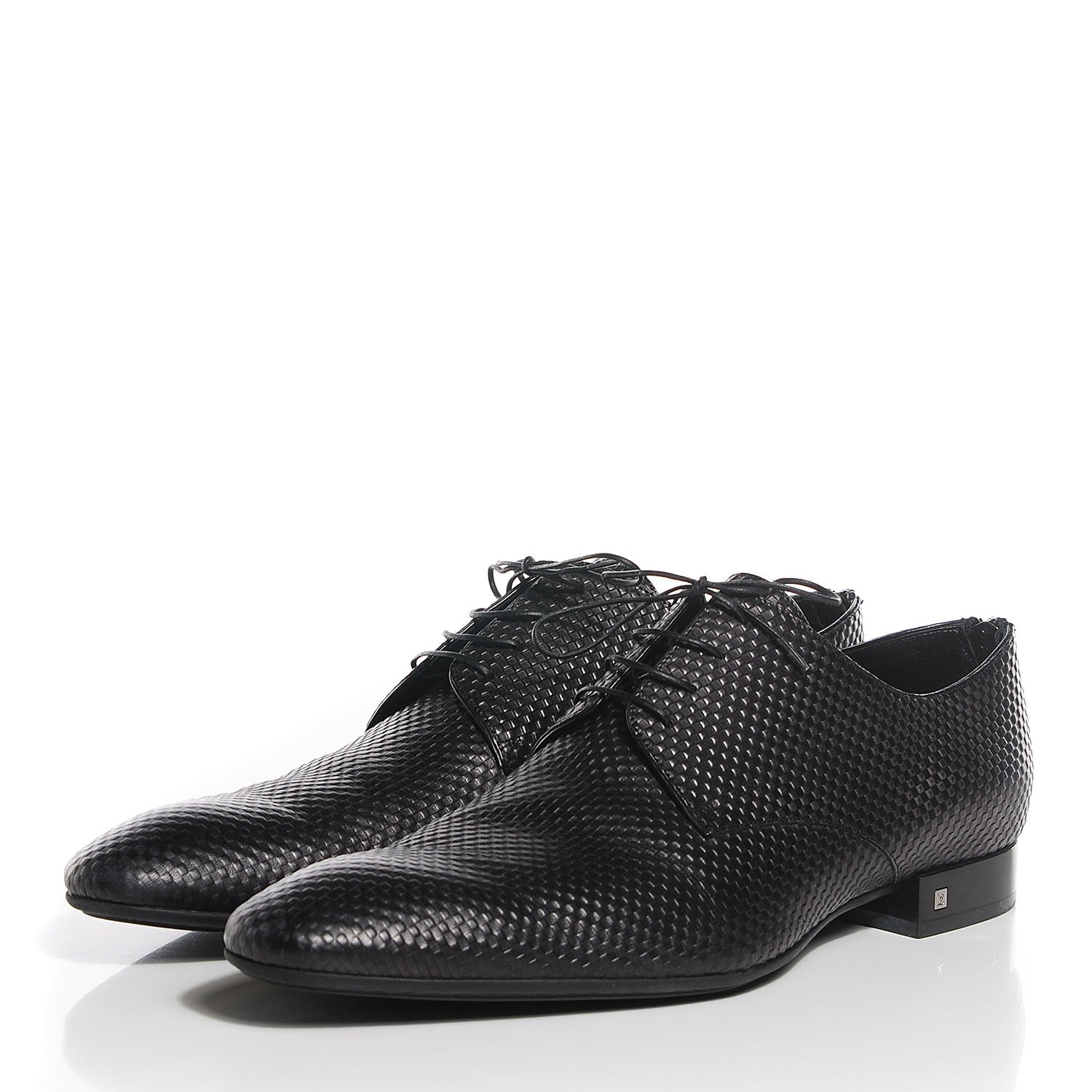 Louis Vuitton Mens Petit Damier Telegraph Derby Lace Up Shoes 12 Black 9 of 12