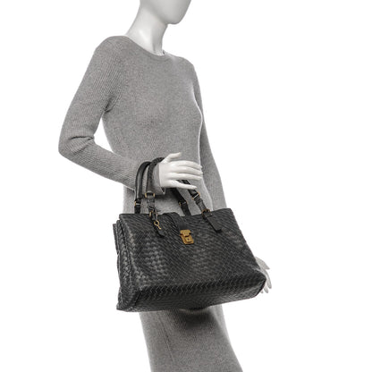 Bottega Veneta Nappa Intrecciato Medium Roma Tote Ferro 2 of 6