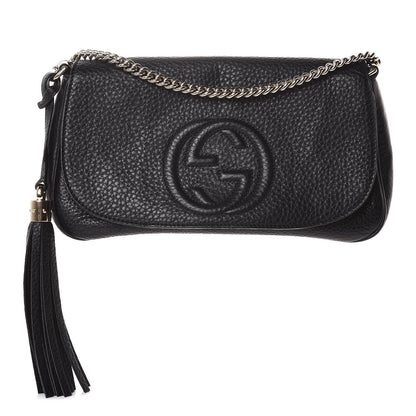 Gucci Pebbled Calfskin Medium Soho Flap Crossbody Black 1 of 11