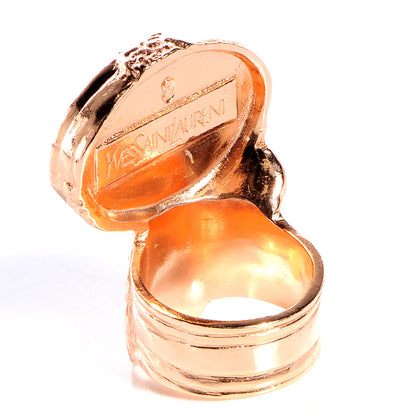 Saint Laurent Arty Ovale Ring Rose Gold Marine 8.5 3 of 6