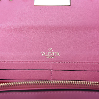 Valentino Garavani Calfskin Rockstud Flip Lock Wallet Ninphea 6 of 7